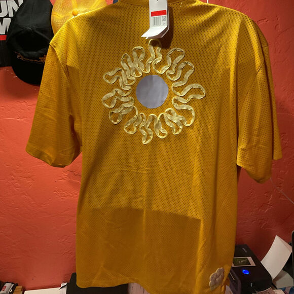 Nike Sportswear Mesh Button Up Shirt Hawaiian DV9676-743 Men Large Y2K Rave NEW - Picture 3 of 5